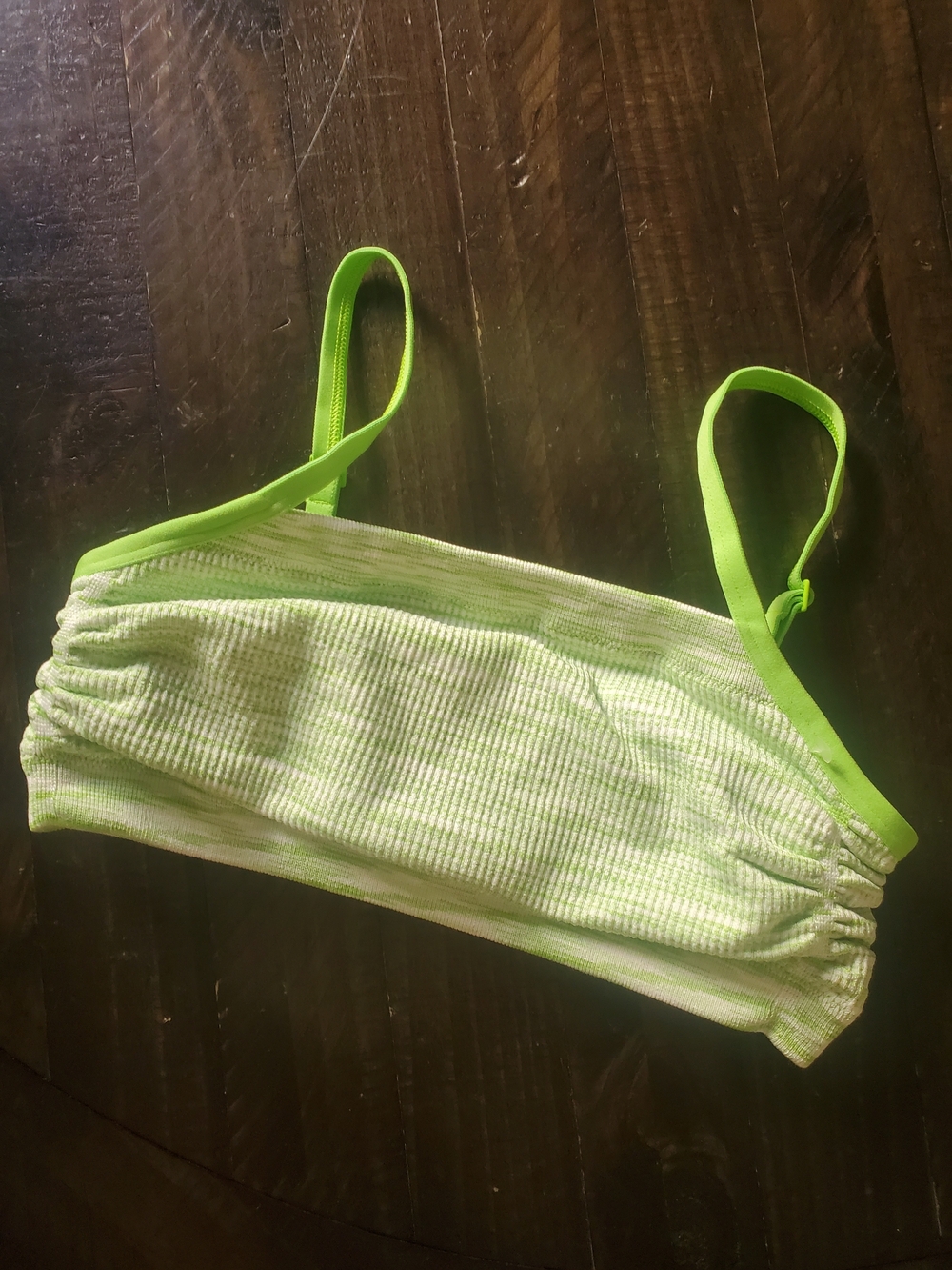 Neon Lime Ruched Bralette Top